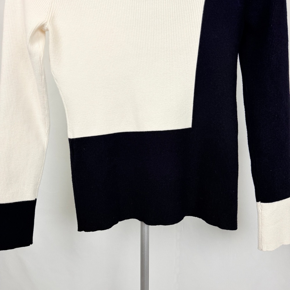 WHBM Rib Knit Colorblock Sweater Medium - Picture 6 of 12